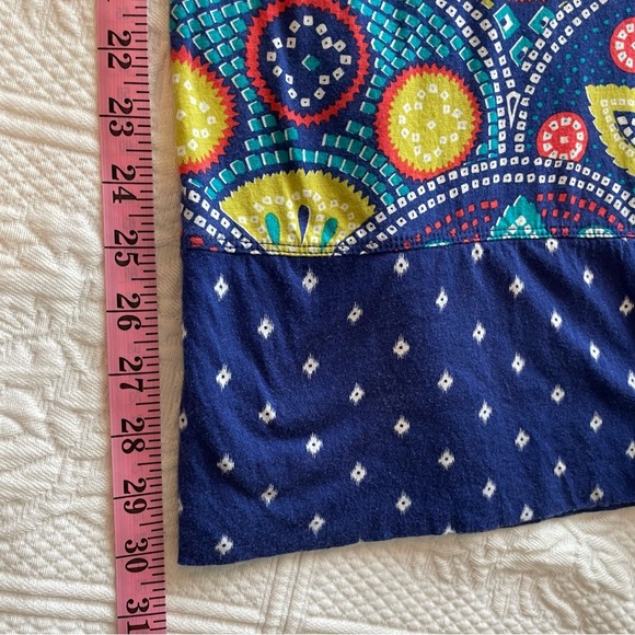 Anthropologie Eloise Boho Print PJ/Lounge Pants Drawstring Pockets Wide Leg Blue - Picture 12 of 13